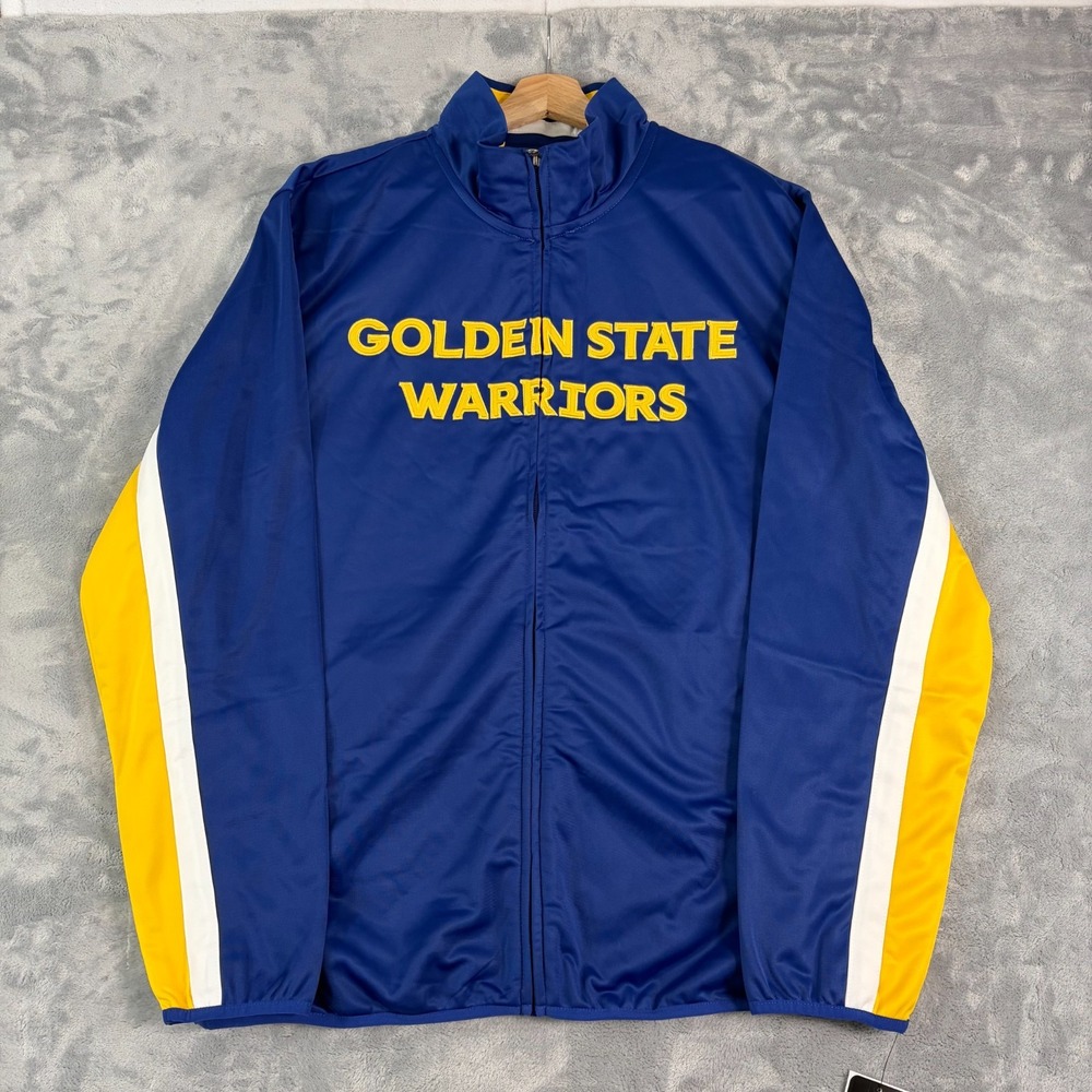 Golden State Warriors G-III NBA Track Jacket Blue Yellow Mens 2XL Basketball NEW